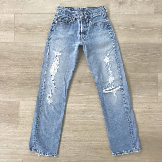 Levi's 501 Vintage Distressed Jeans / Size 23 XXS