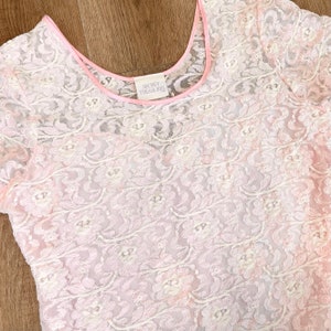 Romantic Baby Pink Sheer Lace Lingerie Top image 6