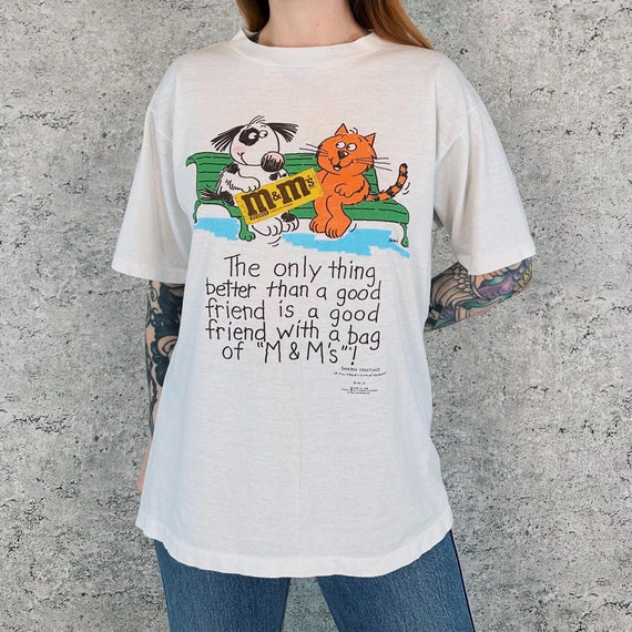 80's Vintage Soft Thin M&M's Friends Tee Shirt T-Shirt