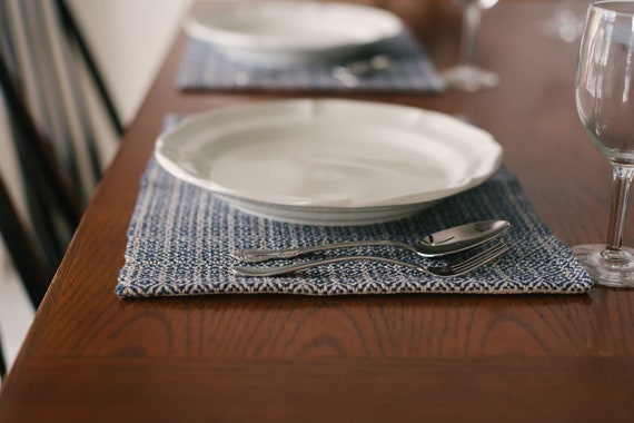 Cobalt Blue Basket Weave Placemat (Set of 8) Cobalt Blue Basket Weave Placemat (Set of 8)