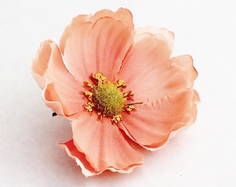 Coral Anemone | Artificial Anemone | Millinery Flowers | Peach Anemone | Flower Crown | Peach Flowers | Fake Anemone | The Blue Hutch