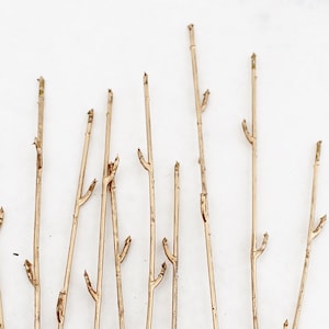 Gold Stems for Floral Crafts and Decor | Artificial Christmas Greenery Picks Twigs | Gold Greenery Filler Arrangement | Blue Hutch ST103