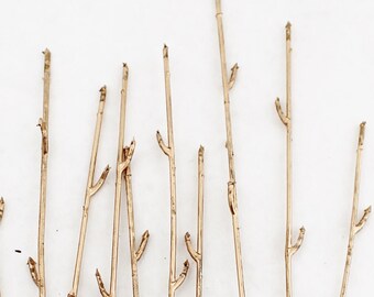 Gold Stems for Floral Crafts and Decor | Artificial Christmas Greenery Picks Twigs | Gold Greenery Filler Arrangement | Blue Hutch ST103