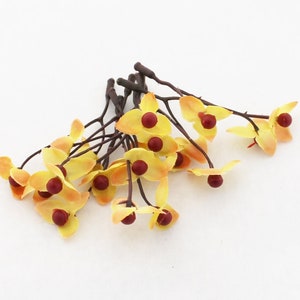 Yellow Bittersweet | Artificial Bittersweet | Fall Wedding Decor | Flower Crown Filler | Millinery Flowers | Fall Berries | The Blue Hutch