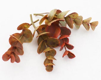 4 PC. Fall Eucalyptus | Artificial Greenery | Filler Foliage | Faux Eucalyptus | DIY Bouquet Filler | Millinery Leaves | Blue Hutch EU120