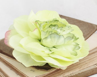 Lime Green Peony | Artificial Peony | Flower Crown | Millinery Flowers | DIY Bouquet | Hair Accessory | Fake Peony | The Blue Hutch PY65