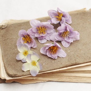 7 Purple Primrose | Flower Crown | Lavender Primrose | Millinery Flowers | Artificial Primrose | Small Flowers | The Blue Hutch PR100