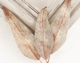 Muted Gray Leaf Picks | Fake Lily Leaves Artificial Greenery Filler | Leaves for Crown | Millinery Leaves for Crafts | Fall Leaves Crafts