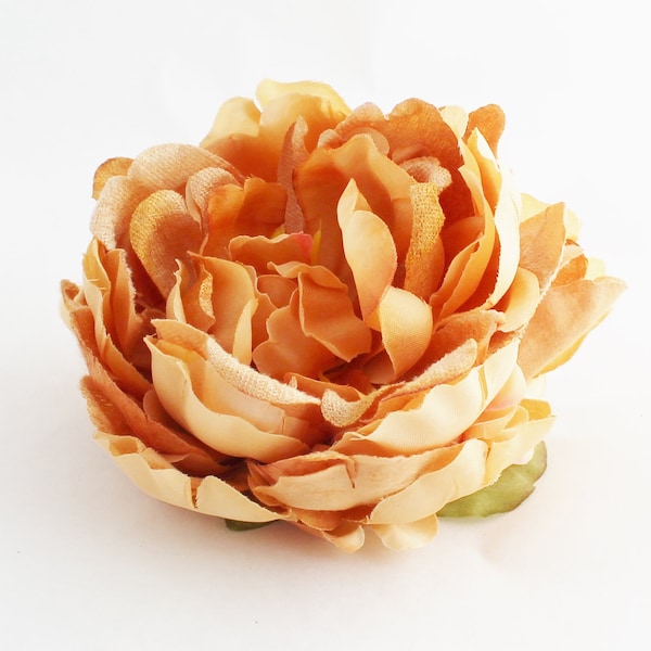 5" Peach Peony | Silk Peony | Millinery Flowers | Wedding Peony | DIY Bouquet | Artificial Peony | Wreath Crafts | The Blue Hutch PY38