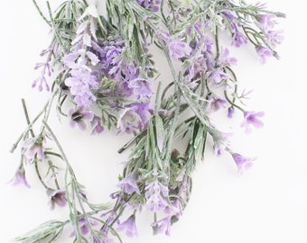 5 Purple Lavender Sprays | Artificial Lavender | Scrapbook | Flower Crown Filler | Millinery Flower | DIY Boutonniere | The Blue Hutch LV106