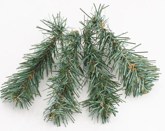 4 Artificial Pine Picks | Christmas Greenery | Artificial Pine Boughs | Christmas Picks | Winter Greenery | Fake Pine | Blue Hutch EV1081