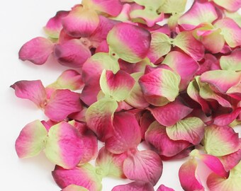 50 Large Pink Hydrangea Petals | Flower Crown | Millinery Flowers | Scattering Petals | Tutu | Wreath Flowers | Floral Crafts | Blue Hutch