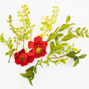 Red Poppy Flower Mix | Artificial Greenery | Leaf Filler | Poppies | Poppy Flower | Millinery | Flower Crown | Bulk Flowers | The Blue Hutch