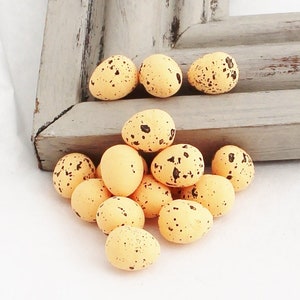 8 Orange Eggs | DIY Easter Decor | Artificial Eggs | Easter Eggs | Millinery | Small Foam Eggs | Speckled Eggs | Craft | The Blue Hutch E103