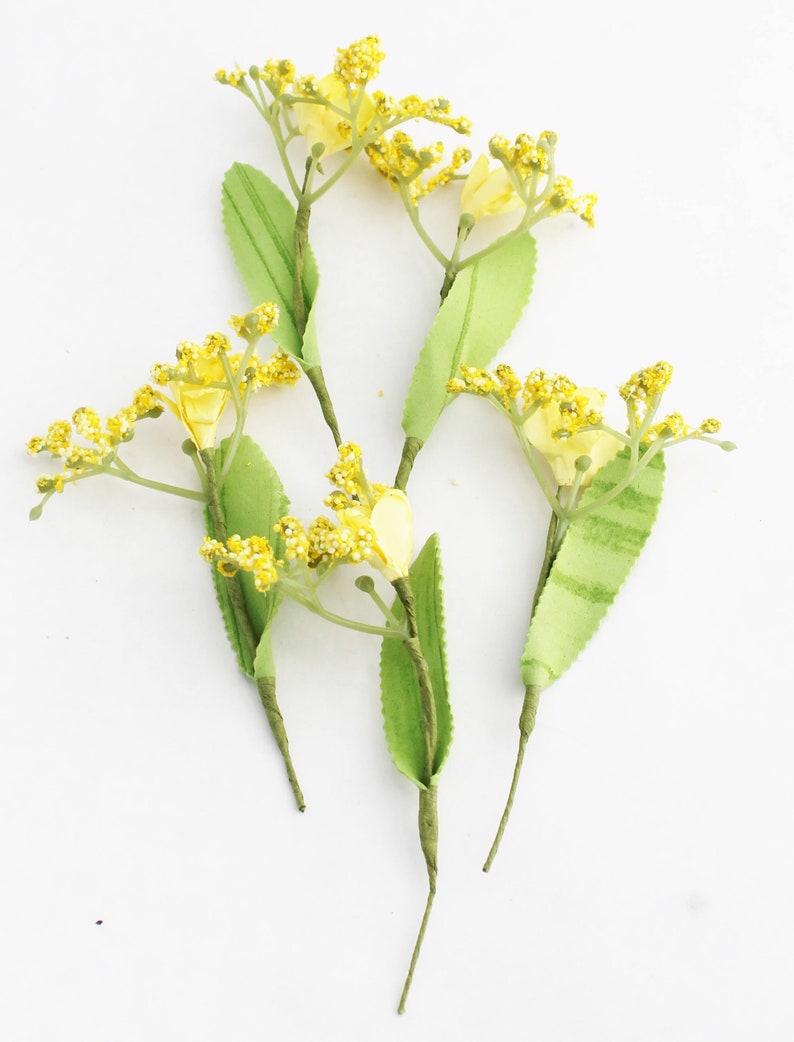 Yellow Sweet Pea Artificial Sweet Peas Baby's Breath Etsy