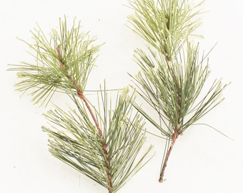 Vintage Artificial Evergreen Pine Sprays | Fake Pine Picks Christmas Decor Crafts | Artificial Greenery Winter Pine Filler Wreath EV1088