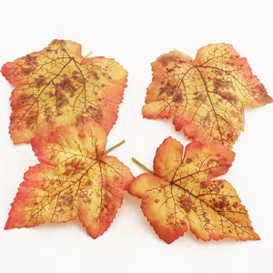 Fake Maple Leaves for Fall Crafts | Fall Greenery | Artificial Leaves | Fall Leaf Filler | Artificial GreeeBlue Hutch MA105