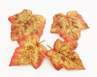 Fake Maple Leaves for Fall Crafts | Fall Greenery | Artificial Leaves | Fall Leaf Filler | Artificial GreeeBlue Hutch MA105