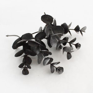 Dark Gray Eucalyptus | Fake Eucalyptus | Millinery Greenery | Leaf Filler | Artificial Greenery | Black Eucalyptus | The Blue Hutch EU207