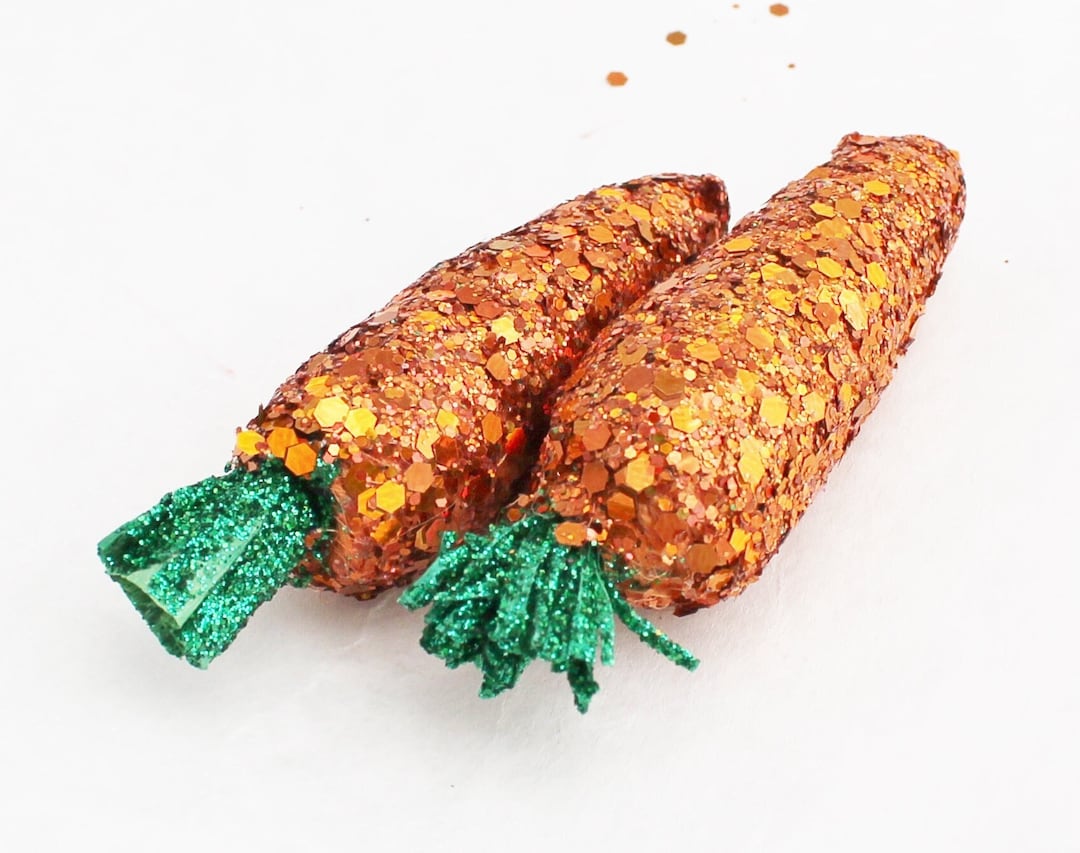 Glitter Easter Mini Carrots Fake Carrots DIY Easter Decor Crafts