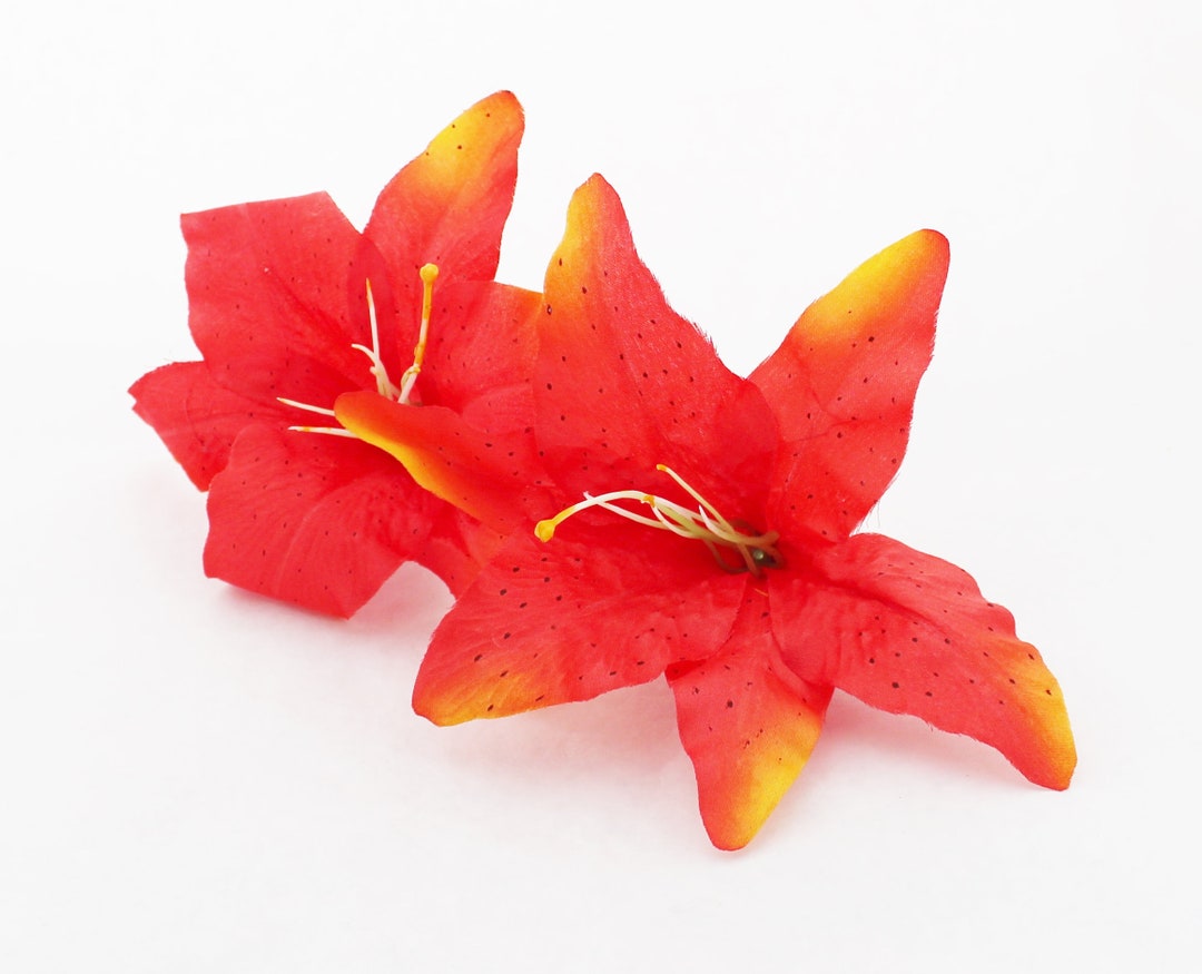 BARGAIN Red Tiger Lily Silk Lily Wedding Flower Crown Etsy