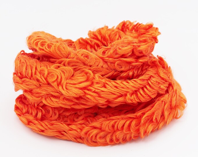 Jumbo Orange Loopy Chenille Wired Looped Yarn Craft Yarn Etsy