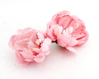 TWO Peony Peony Flowers for Wedding Crown | Artificial Peony | Millinery Flowers | Faux Peony Filler | DIY Bouquet Flowers | Blue Hutch PY43
