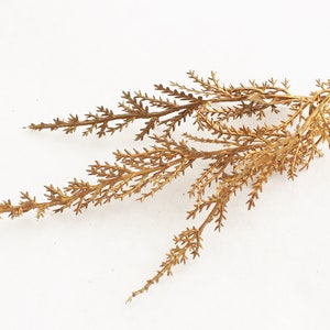 3 Vintage Gold Heather Sprays | Artificial Heather | DIY Bouquet Filler | Millinery Flowers | Wedding Flower Crown | The Blue Hutch HE115