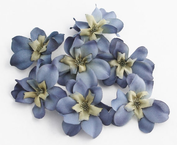 3 Cream Delphinium Artificial Delphinium Blossoms The Blue Hutch DE495 Flower Crown Craft Flowers Wedding Millinery Flowers