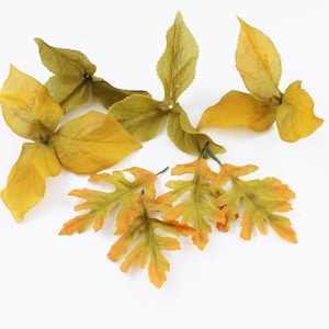 Fall Leaves for Crafts | Autumn Greenery | Fake Leaf Filler | Leaves for Wreath | Artificial Leaves | Fall Greenery | Blue Hutch FL15
