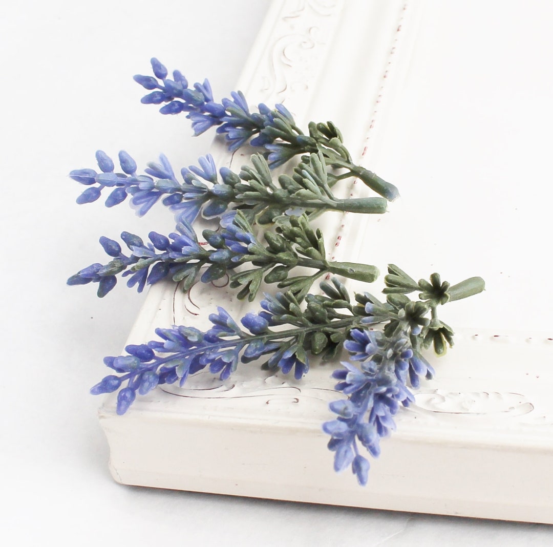 5 Artificial Lavender Picks Faux Lavender Filler Wedding Etsy