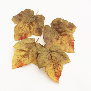 Fall Maple Leaves Artificial Greenery | Faux Leaves for Crafts | Artificial Leaves | Leaf Picks | Fake Autumn Leaves | Blue Hutch MA104