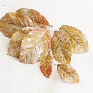 Fall Yellow Magnolia Leaves | DIY Fall Decor | Wedding Flower Crown | Millinery | Fall Leaves | Artificial Greenery | The Blue Hutch MG30