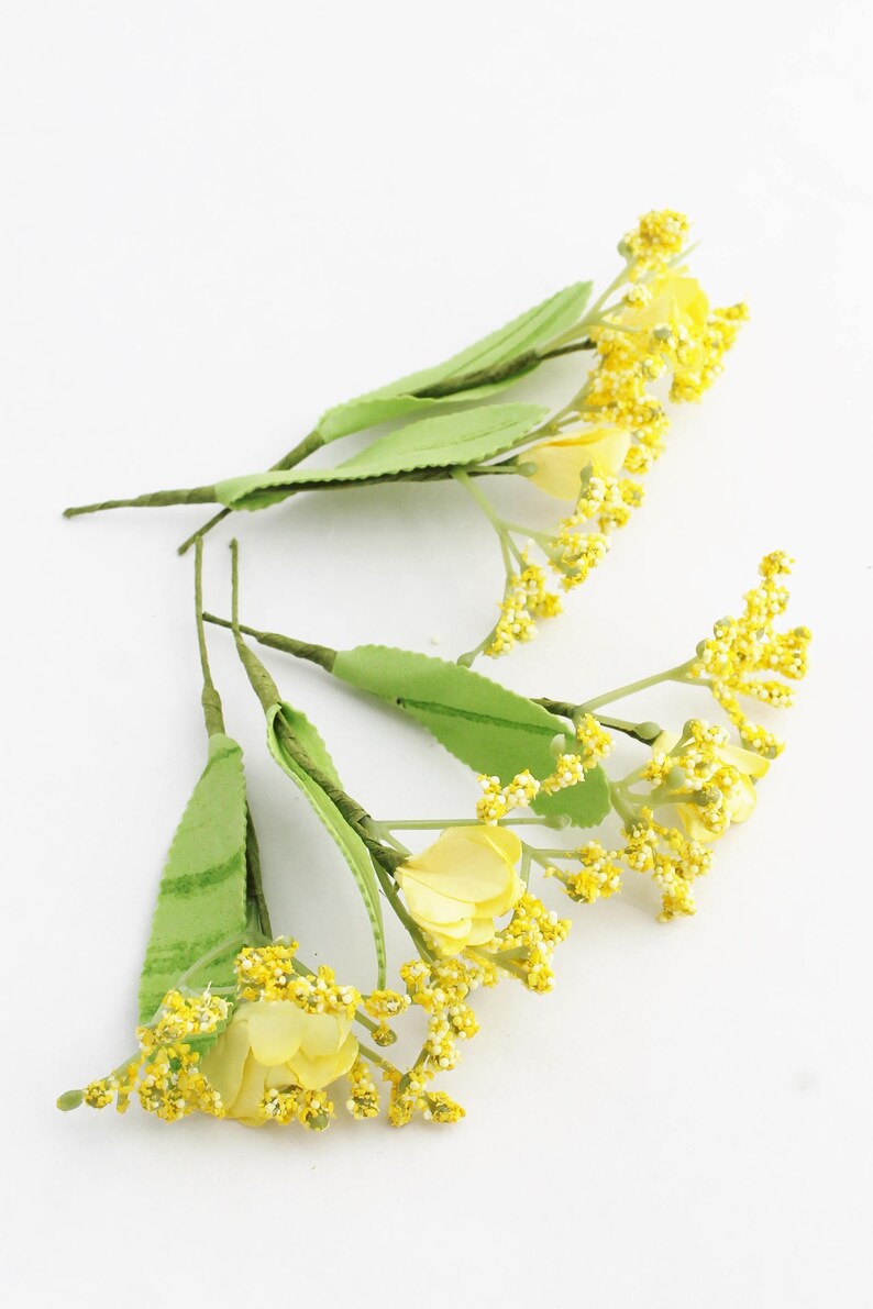 Yellow Sweet Pea Artificial Sweet Peas Baby's Breath Etsy