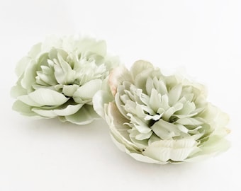 Lettuce Green Peony | Artificial Peony | Millinery Flowers | Wedding Peony | Wreath | Hair Accessory | Corsage Flowers | The Blue Hutch PY05