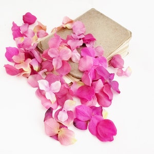 50 Fuchsia Hydrangea Petals | Wedding Blossoms | Flower Girl Petals | Millinery Flowers | Scrapbook | Craft Flowers | The Blue Hutch HYP990