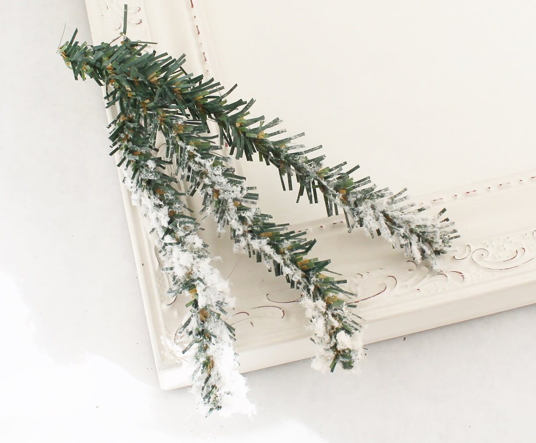 Pine Picks With Snow Winter Greenery Artificial Pine Christmas Greenery