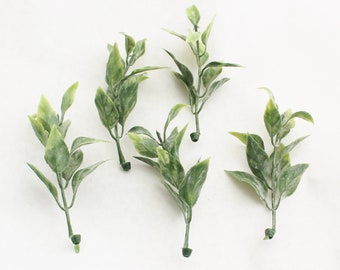 FIVE Artificial Boxwood Sprays | Artificial Greenery | Leaf Filler | Flower Crown | Millinery | Artificial Leaves | The Blue Hutch BO103