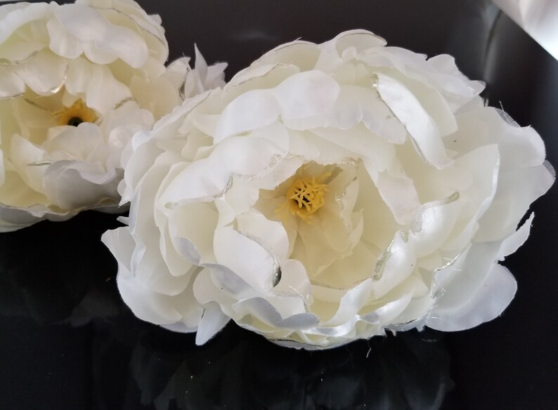 Bridal Crown DIY Bouquet 6 White Peony Millinery Flowers The Blue Hutch PY002 Flower Crown Artificial Peony Wedding Peony