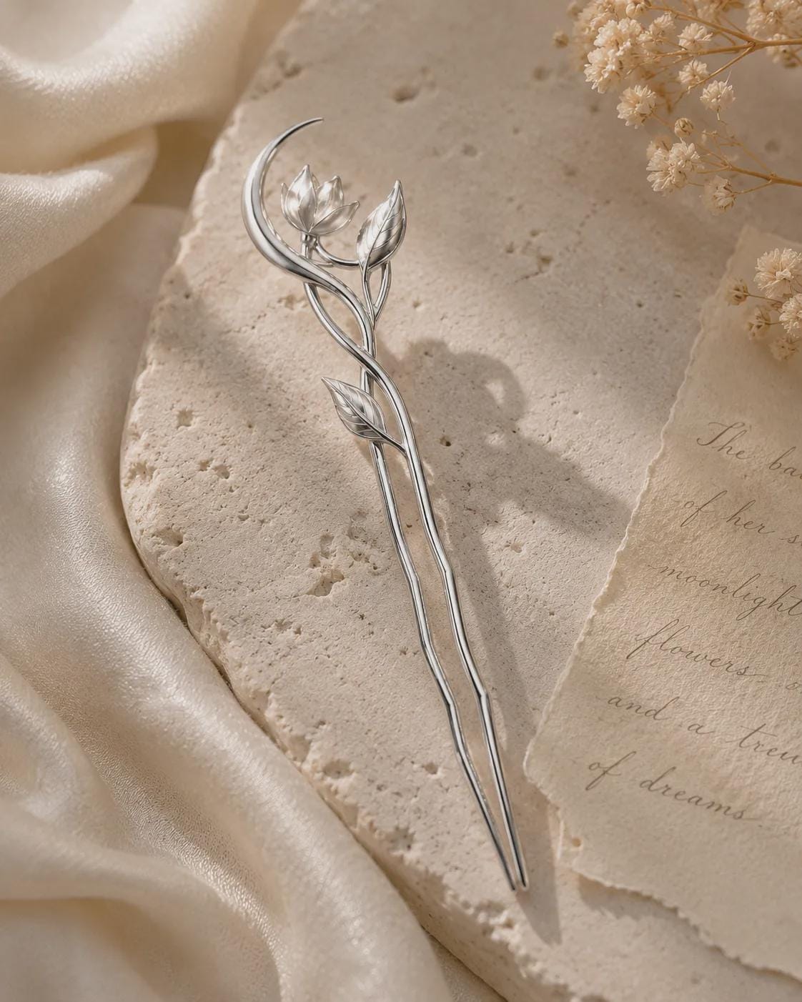Moon Hair Fork Silver - Etsy