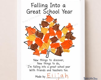 Fall Torn Paper Leaf Craft, Back to School Preschool Activity, Tissue Paper Craft, Fine Motor Fall Activity, Printable PDF