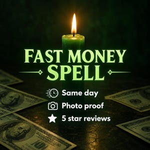 Schneller Geldzauber | Ritual für Fülle am selben Tag, Wohlstandszauber, Energie für Reichtum, Bargeld, finanzielles Glück, Wohlstand