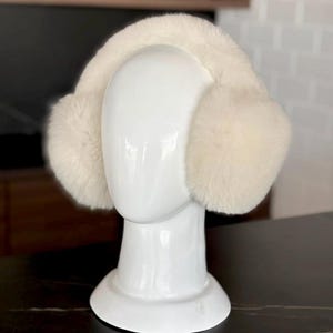 Baby Alpaca Fur Earmuffs, Handmade Winter Ear Warmers, Ultra Soft Cozy Accessory for Cold Weather