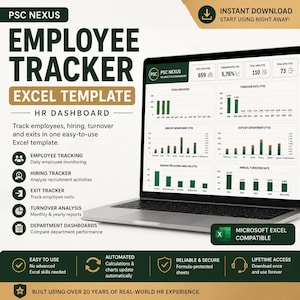 Panel de control de Excel para el seguimiento de empleados