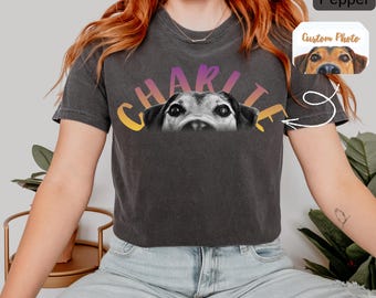 Unisex Custom Pet Shirt Comfort Colors® 1717, Personalized Dog Photo Shirt, Custom Cat Shirt, Gift for Pet Lover, Dog Mom Tee, Memorial Gift