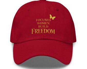 Focused Women Build Freedom Gold Print Caps