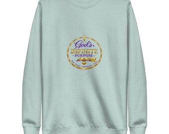 God's Infinite Purpose Unisex Sweatshirt: 100% Cotton Crew Neck Pullover
