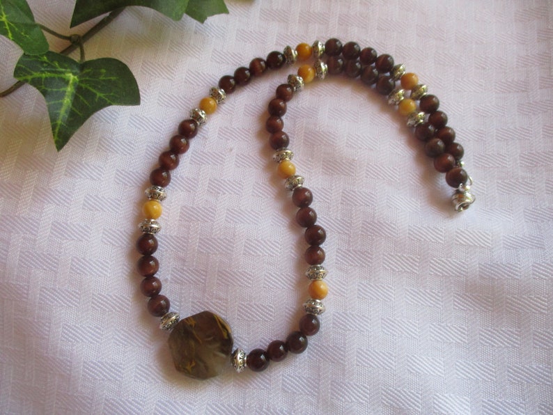 Casual necklace Gifts for women Beaded necklace Earth tone necklace Handmade necklace Unique necklace