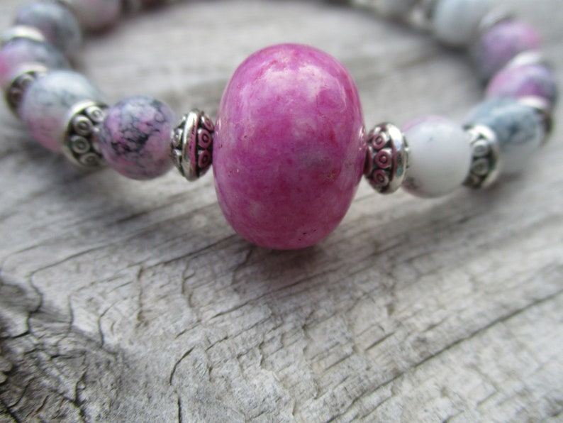 Unique bracelet Handmade bracelet Pink bracelet Stretch bracelet Beaded bracelet Unique gifts