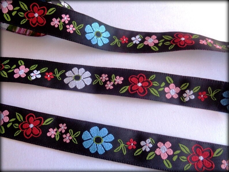wide floral ribbon